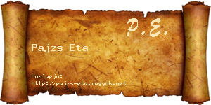 Pajzs Eta névjegykártya